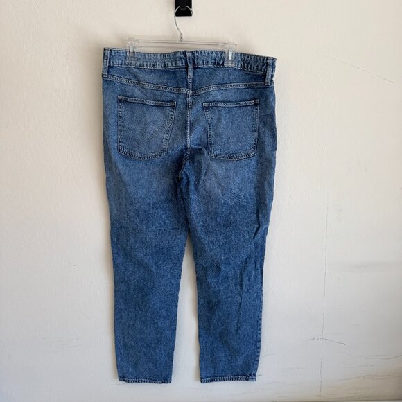 GAP Denim Distressed Slim Boyfriend Jeans | Medium Wash | Size 16 (33) XL - Picture 2 of 3